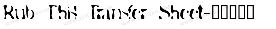 Rub This! Transfer Sheet字体转换